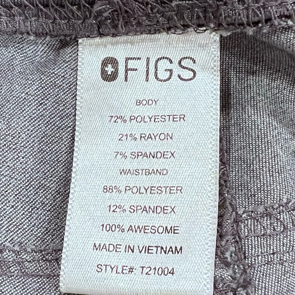 Figs Scrubs Gray Cargo Scrub Pants Size XL - Picture 6 of 10